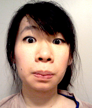Samantha making an annoyed face