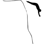 Illustration of me diving off a cliff.