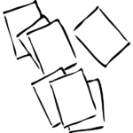 Illustration of scattered paper.